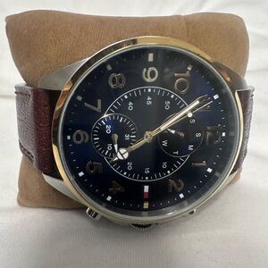 Tommy Hilfiger Men's Blue and Brown Watch